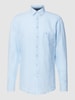 Fynch-Hatton Vrijetijdsoverhemd met labeldetail Bleu