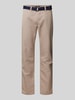 MCNEAL Slim Fit Chino mit Gürtel Beige