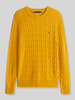 Tommy Hilfiger Sweter o kroju regular fit z czystej wełny owczej Żółty