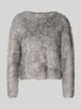 ICHI Regular Fit Pullover aus Kunstfell Modell 'Lizi' Silber