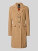 Fuchs Schmitt Wollmantel mit Kaschmir-Anteil und Pattentaschen Camel