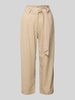 Only Regular fit culotte met strikceintuur, model 'CARO' Zand