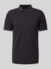 BOSS Orange Slim Fit Poloshirt mit kurzer Knopfleiste Modell 'Prime' Black