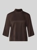 DRYKORN Regular fit blouse met opstaande kraag model 'Aletia' Donkerbruin