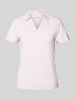 comma Casual Identity T-Shirt mit Umlegekragen Rosa