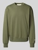 CHAMPION Sweatshirt mit Label-Stitching Oliv