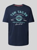 Tom Tailor T-shirt z nadrukiem z logo Ciemnoniebieski