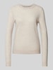 Christian Berg Woman Gebreide pullover met structuurmotief Beige gemêleerd