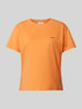 Jake*s Casual T-Shirt mit Statement-Stitching Apricot