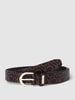 CK Calvin Klein Gürtel mit Allover-Muster Dunkelbraun