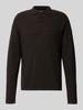Jack & Jones Gebreide pullover met kentkraag Donkerbruin