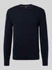 BOSS Sweter o kroju regular fit z czystej bawełny model ‘H-HIBRIDO’ Granatowy