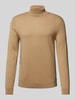 SELECTED HOMME Strickpullover aus Lanawolle Modell 'TRAY' Camel