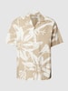 Jack & Jones Premium Freizeithemd mit Allover-Muster Modell 'TROPIC' Sand