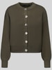 VERO MODA Regular Fit Strickjacke aus Viskose-Mix Modell 'NOELLA' Dunkelgruen