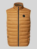 Christian Berg Men Bodywarmer met labelpatch Hazelnoot