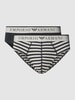 Emporio Armani Slip met label in band in een set van 2 stuks Zwart