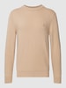 Marc O'Polo Strickpullover mit Logo-Stitching Beige