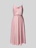 Jake*s Cocktail Knielanges Cocktailkleid mit Wasserfall-Ausschnitt Rose Melange