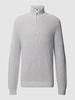 MCNEAL Strickpullover mit Stehkragen Mittelgrau meliert