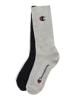 CHAMPION Socken mit Label-Detail im 3er-Pack Modell 'Crew Socks' Mittelgrau Melange