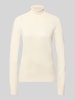 ICHI Slim Fit gebreide pullover van viscosemix model 'IHLULS' Offwhite