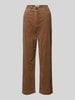 Marc O'Polo Straight fit corduroy broek met verkorte lengte Lichtbruin