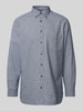 Christian Berg Men Regular fit vrijetijdsoverhemd met button-downkraag Marineblauw