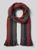Christian Berg Men Sjaal met franjes Rood