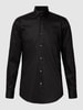 BOSS Slim Fit Business-Hemd mit Kentkragen Modell 'Hank Kent' Black