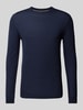 Roy Robson Gebreide pullover met ronde hals Marineblauw