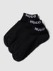 HUGO Sneakersocken mit Label-Print im 3er-Pack Black