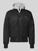 Alpha Industries Bomberjacke mit Reißverschlusstasche am Ärmel Black