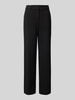 comma Straight Leg Stoffhose mit Gürtelschlaufen Black