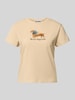 REVIEW T-Shirt mit Motiv-Print und Rundhalsausschnitt Sand