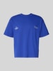 JACK & JONES damski t-shirt o kroju regular fit z obniżoną linią ramion Królewski niebieski