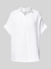 0039 Italy Regular Fit Leinenblusenshirt mit Kappärmeln Modell 'DERRY' Weiss