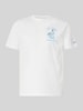 MC2 Saint Barth T-Shirt mit Stitchings Modell 'PORTOFINO' Weiss