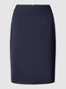 s.Oliver BLACK LABEL Knielange rok met structuurmotief Marineblauw