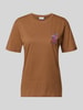 Jake*s Casual Regular Fit T-Shirt aus Baumwoll-Mix Schoko
