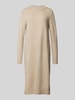 Vila Strickkleid mit Rundhalsausschnitt Modell 'Viril' Beige