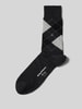 Burlington Socken mit Karomuster Modell 'KING' Anthrazit