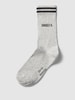 Snocks Socken mit Streifenmuster Modell 'Retro Sock' im 2er-Pack Hellgrau Melange