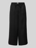 Christian Berg Woman Wide Leg Stoffhose mit Tunnelzug Black