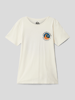 Quiksilver T-shirt met labeldetail Ecru