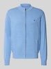 Fynch-Hatton Strickjacke mit Reißverschluss Hellblau