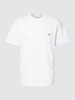 Carhartt Work In Progress T-Shirt mit Label-Stitching Modell 'CHASE' Weiß