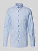 OLYMP No. Six Super Slim Fit Business-Hemd mit Knopfleiste Bleu