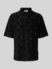 CARLO COLUCCI Regular Fit Poloshirt mit Knopfleiste Modell 'BEACHWEAR' Black