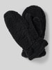 Loevenich Rękawiczki z jednym palcem z futerka Czarny